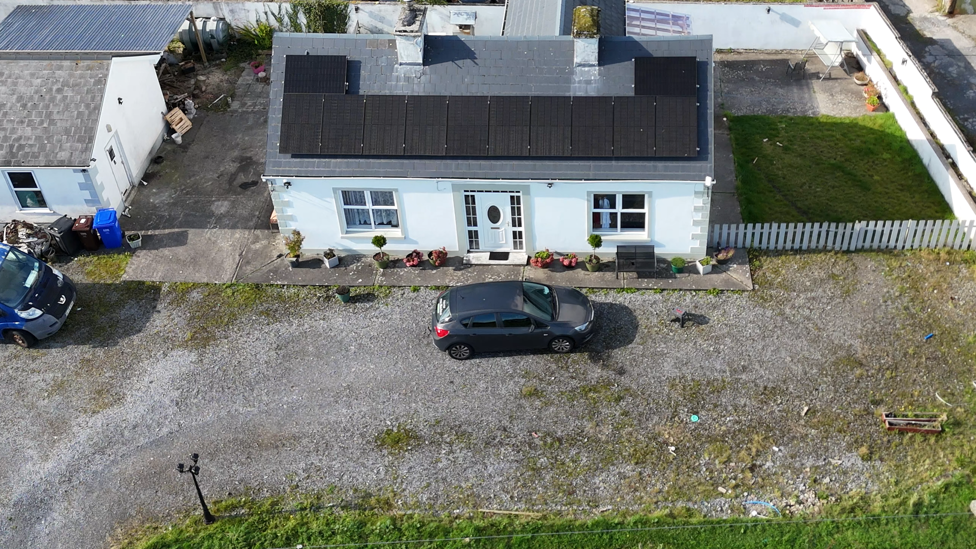 Country house aerial shot used for an estate listing